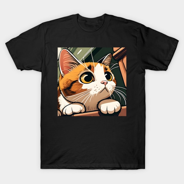 Cute Cat Face Chonk Meme Cat T-Shirt by Danielle Shipp